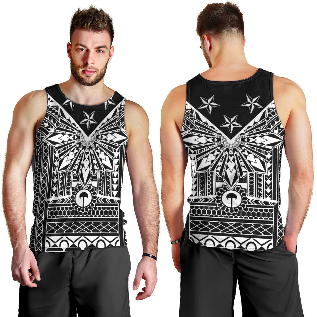 Black Philippines Sun Star Men Tank Top Igorot Tribal Inspiration