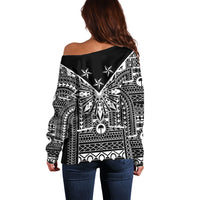 Black Philippines Sun Star Off Shoulder Sweater Igorot Tribal Inspiration