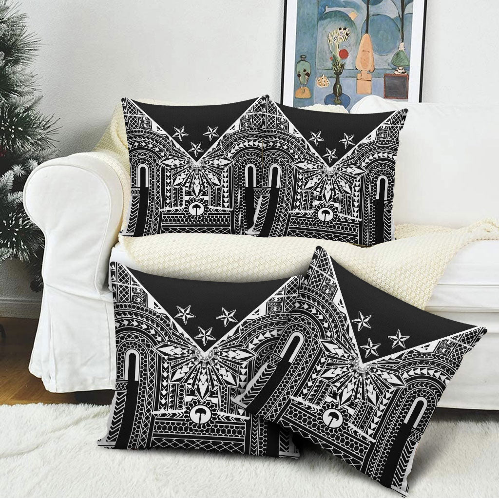 Black Philippines Sun Star Pillow Cover Igorot Tribal Inspiration