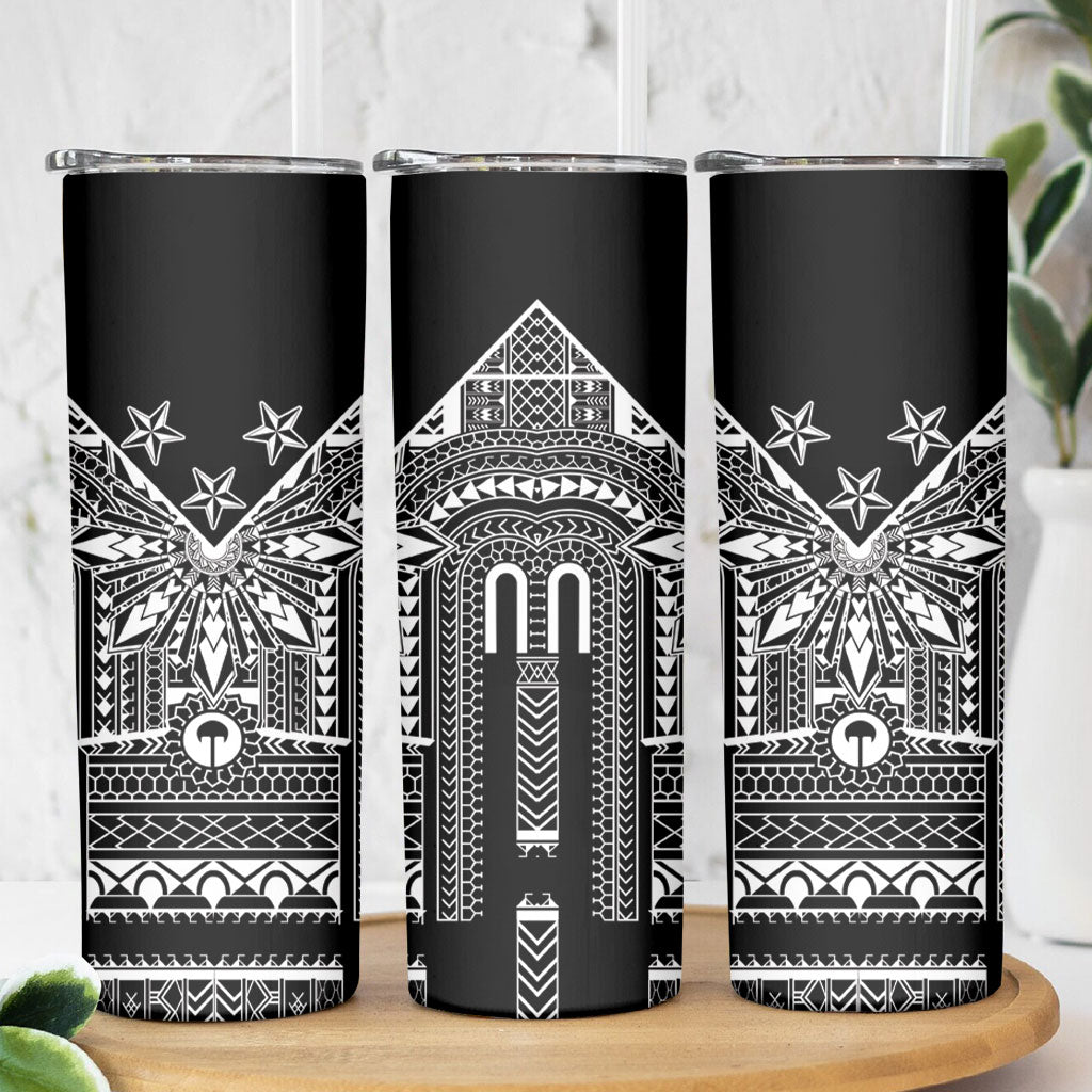 Black Philippines Sun Star Skinny Tumbler Igorot Tribal Inspiration