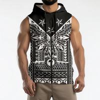 Black Philippines Sun Star Sleeveless Zip Hoodie Igorot Tribal Inspiration LT05 - Polynesian Pride