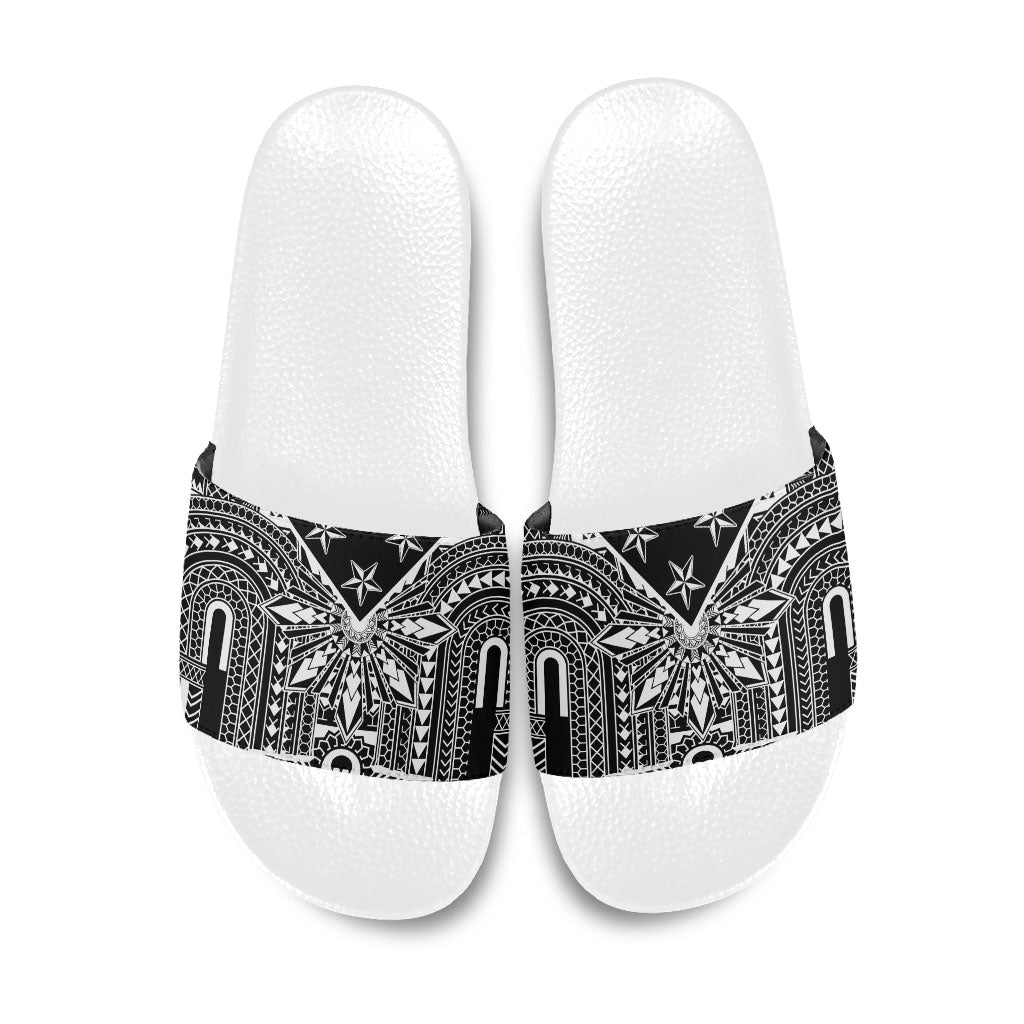 Black Philippines Sun Star Slide Sandals Igorot Tribal Inspiration
