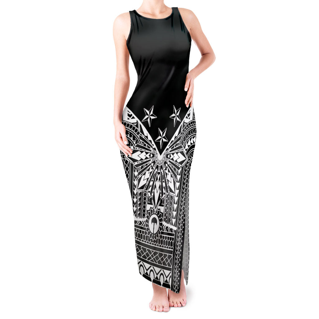 Black Philippines Sun Star Tank Maxi Dress Igorot Tribal Inspiration