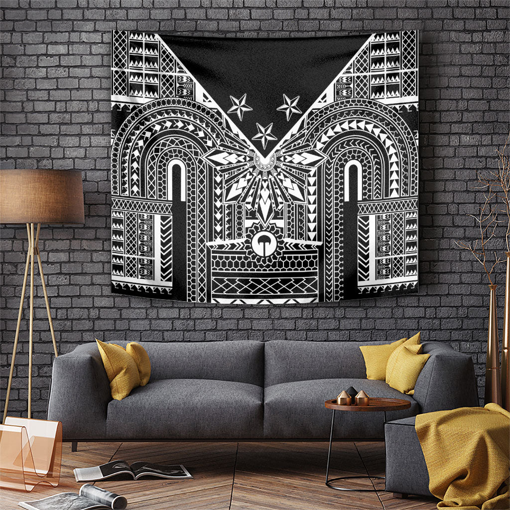 Black Philippines Sun Star Tapestry Igorot Tribal Inspiration