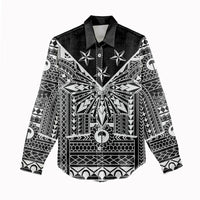Black Philippines Sun Star Women Casual Shirt Igorot Tribal Inspiration