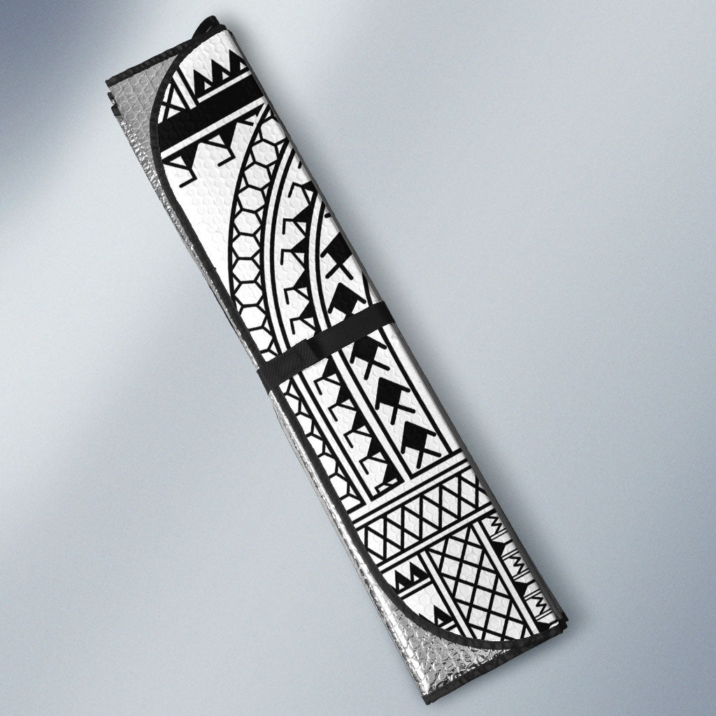 White Philippines Sun Star Auto Sun Shade Igorot Tribal Inspiration