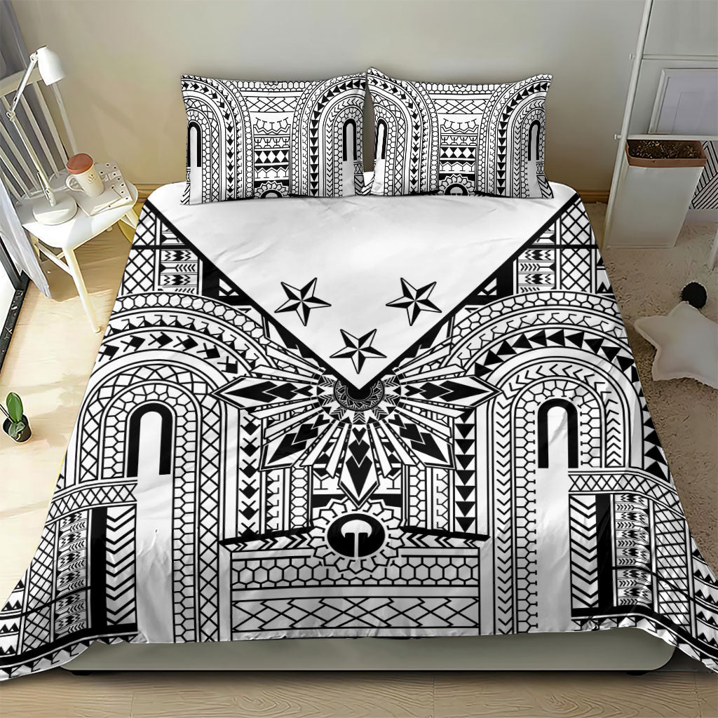 White Philippines Sun Star Bedding Set Igorot Tribal Inspiration