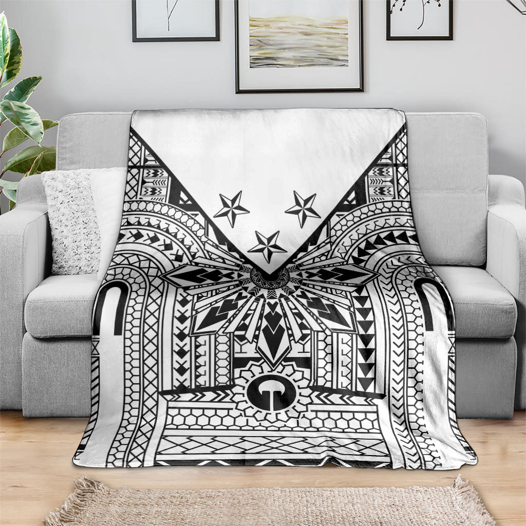 White Philippines Sun Star Blanket Igorot Tribal Inspiration