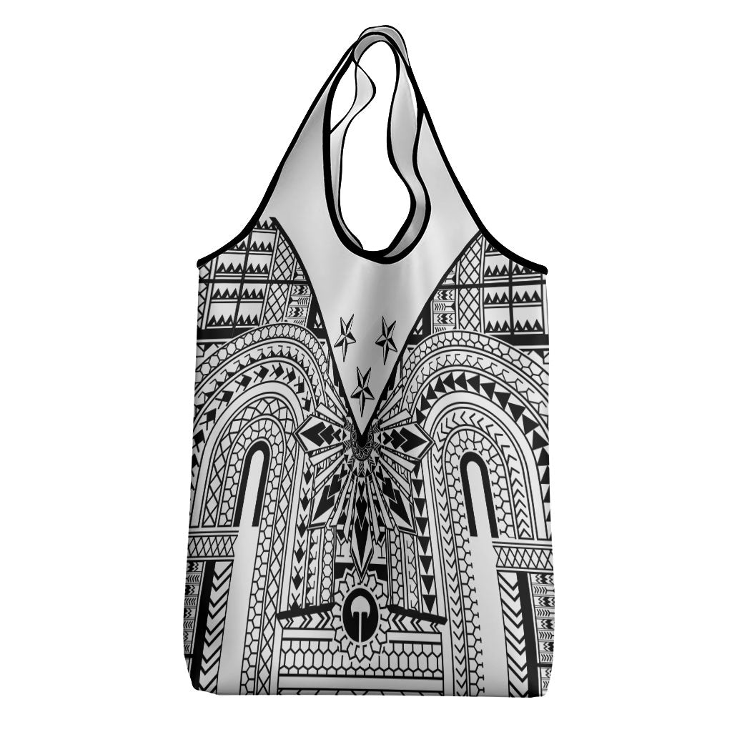 White Philippines Sun Star Grocery Bag Igorot Tribal Inspiration