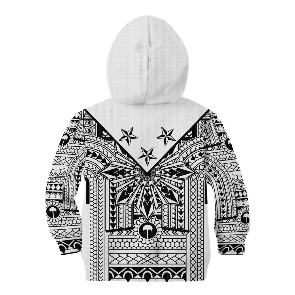 White Philippines Sun Star Kid Hoodie Igorot Tribal Inspiration