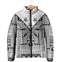 White Philippines Sun Star Padded Jacket Igorot Tribal Inspiration