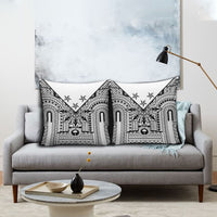 White Philippines Sun Star Pillow Cover Igorot Tribal Inspiration