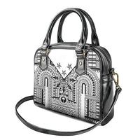 White Philippines Sun Star Shoulder Handbag Igorot Tribal Inspiration
