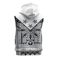 White Philippines Sun Star Sleeveless Hoodie Igorot Tribal Inspiration