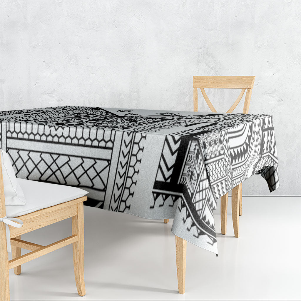 White Philippines Sun Star Tablecloth Igorot Tribal Inspiration