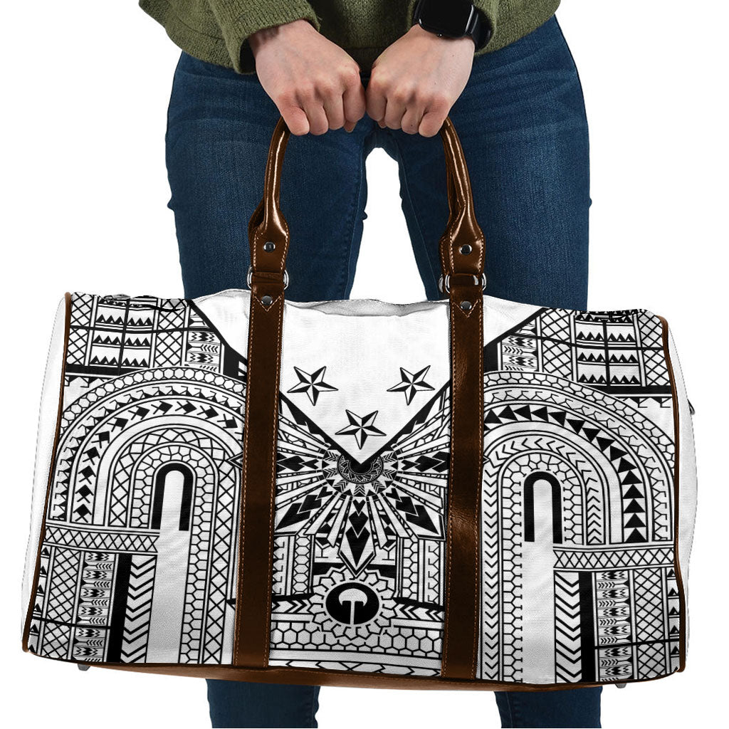 White Philippines Sun Star Travel Bag Igorot Tribal Inspiration