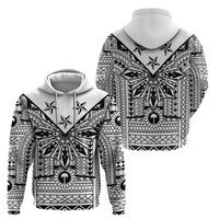 White Philippines Sun Star Zip Hoodie Igorot Tribal Inspiration