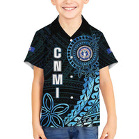 Personalized Northern Mariana Islands 78th Liberation Day Family Matching Short Sleeve Bodycon Dress and Hawaiian Shirt LT05 Son's Shirt Blue - Polynesian Pride