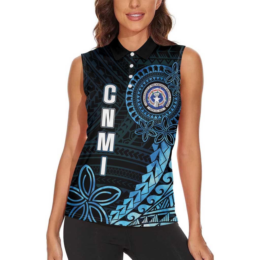 Personalized Northern Mariana Islands 78th Liberation Day Women Sleeveless Polo Shirt LT05 - Polynesian Pride
