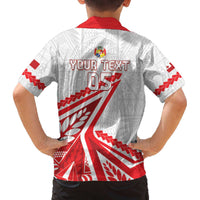 Custom Tonga Rugby 2024 Pacific Family Matching Off The Shoulder Long Sleeve Dress and Hawaiian Shirt Go Ikale Tahi LT05 - Polynesian Pride