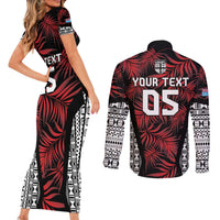 Custom Flying Fijians Rugby 2024 Pacific Couples Matching Short Sleeve Bodycon Dress and Long Sleeve Button Shirt Go Fiji LT05 - Polynesian Pride