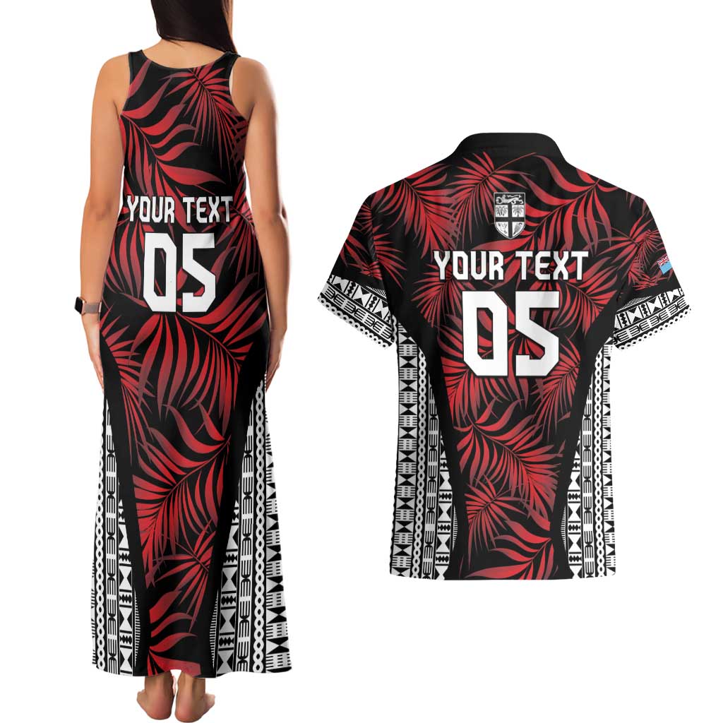 Custom Flying Fijians Rugby 2024 Pacific Couples Matching Tank Maxi Dress and Hawaiian Shirt Go Fiji LT05 - Polynesian Pride