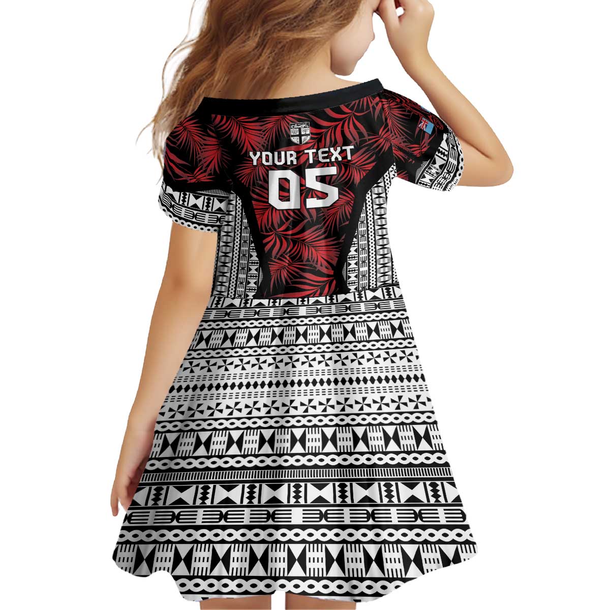 Custom Flying Fijians Rugby 2024 Pacific Family Matching Off The Shoulder Long Sleeve Dress and Hawaiian Shirt Go Fiji LT05 - Polynesian Pride