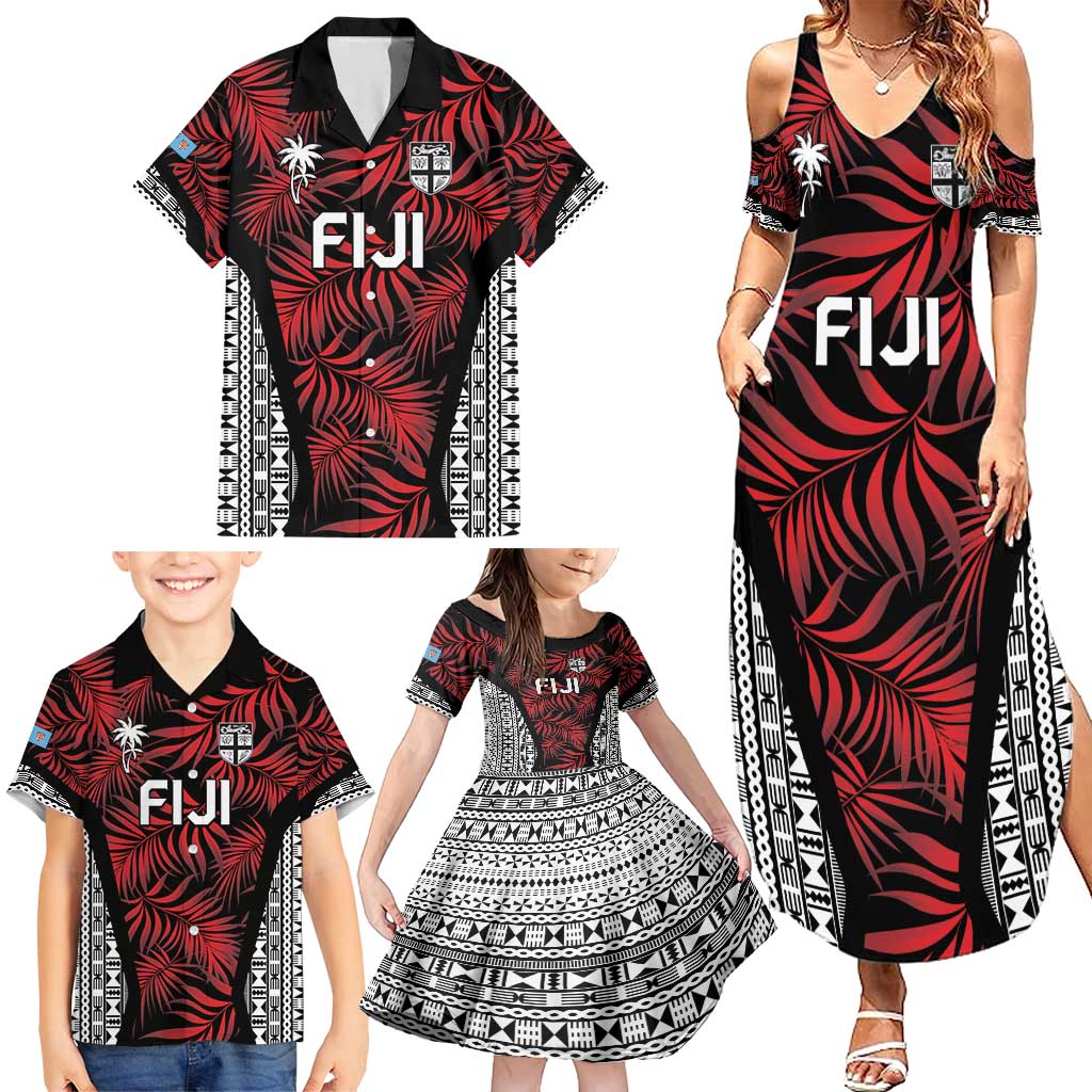 Custom Flying Fijians Rugby 2024 Pacific Family Matching Summer Maxi Dress and Hawaiian Shirt Go Fiji LT05 - Polynesian Pride