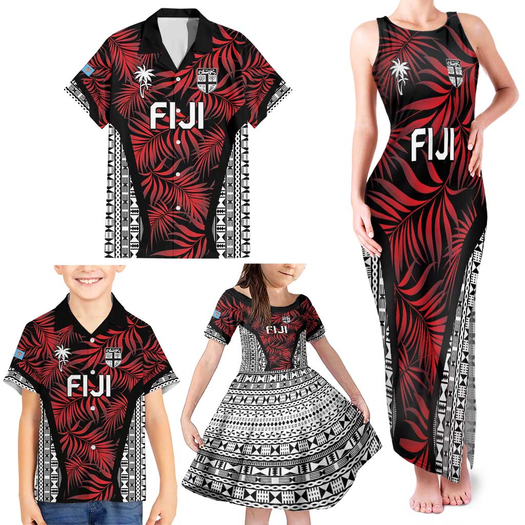 Custom Flying Fijians Rugby 2024 Pacific Family Matching Tank Maxi Dress and Hawaiian Shirt Go Fiji LT05 - Polynesian Pride