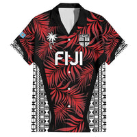 Custom Flying Fijians Rugby 2024 Pacific Family Matching Tank Maxi Dress and Hawaiian Shirt Go Fiji LT05 Dad's Shirt - Short Sleeve Black - Polynesian Pride