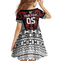Custom Flying Fijians Rugby 2024 Pacific Kid Short Sleeve Dress Go Fiji