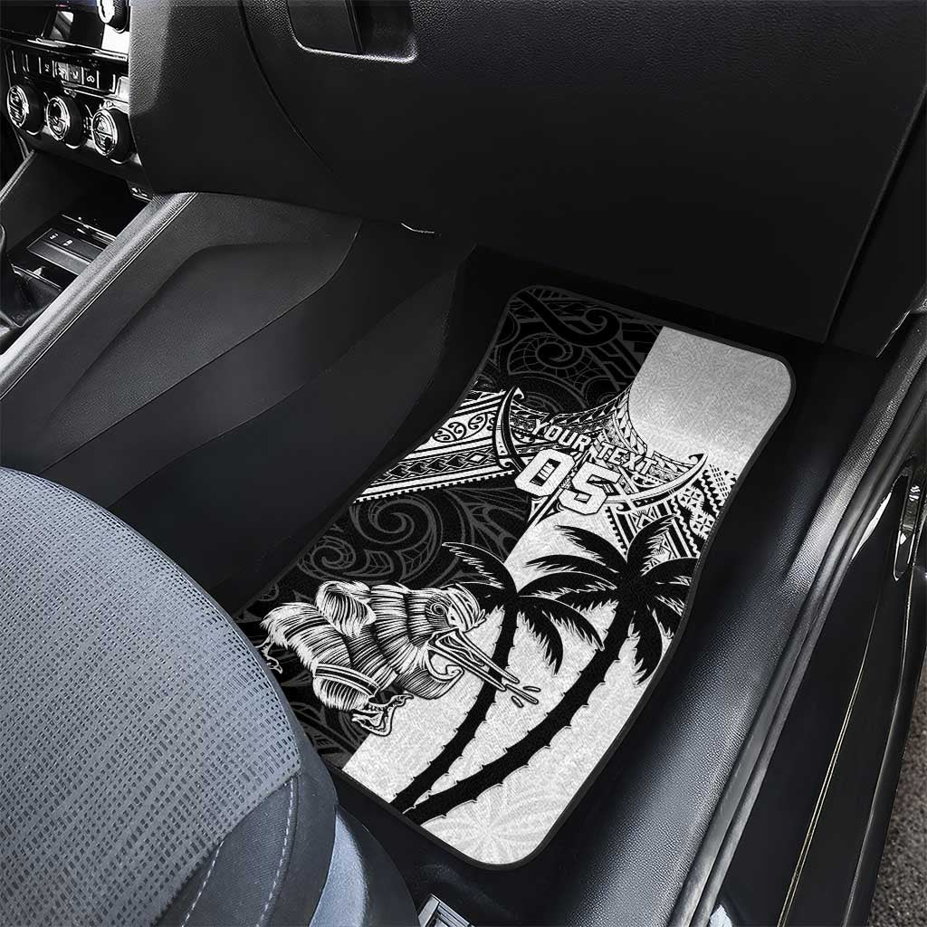 New Zealand And Fiji Rugby 2024 Car Mats Maori Kiwi With Fijian Palm Tree LT05 - Polynesian Pride