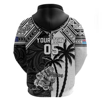 Custom New Zealand And Fiji Rugby 2024 Hoodie Maori Kiwi With Fijian Palm Tree LT05 - Polynesian Pride