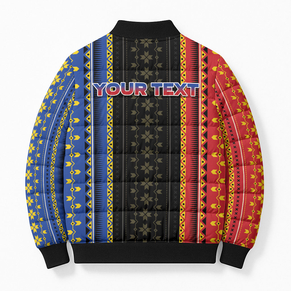 Personalised Philippines Filipinos Bomber Puffer Jacket Igorot Tribal Inspiration Pattern Style