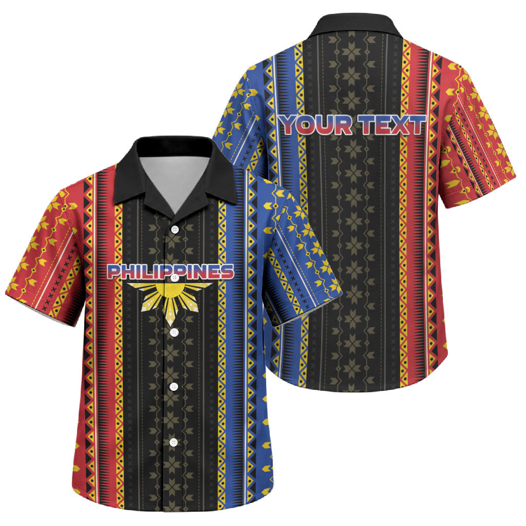 Personalised Philippines Filipinos Family Matching Long Sleeve Bodycon Dress and Hawaiian Shirt Igorot Tribal Inspiration Pattern Style
