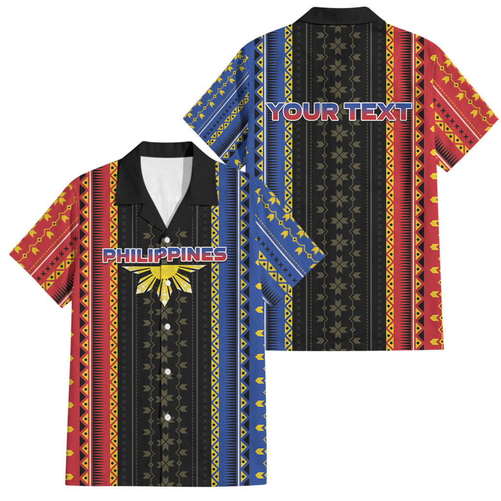 Personalised Philippines Filipinos Family Matching Tank Maxi Dress and Hawaiian Shirt Igorot Tribal Inspiration Pattern Style
