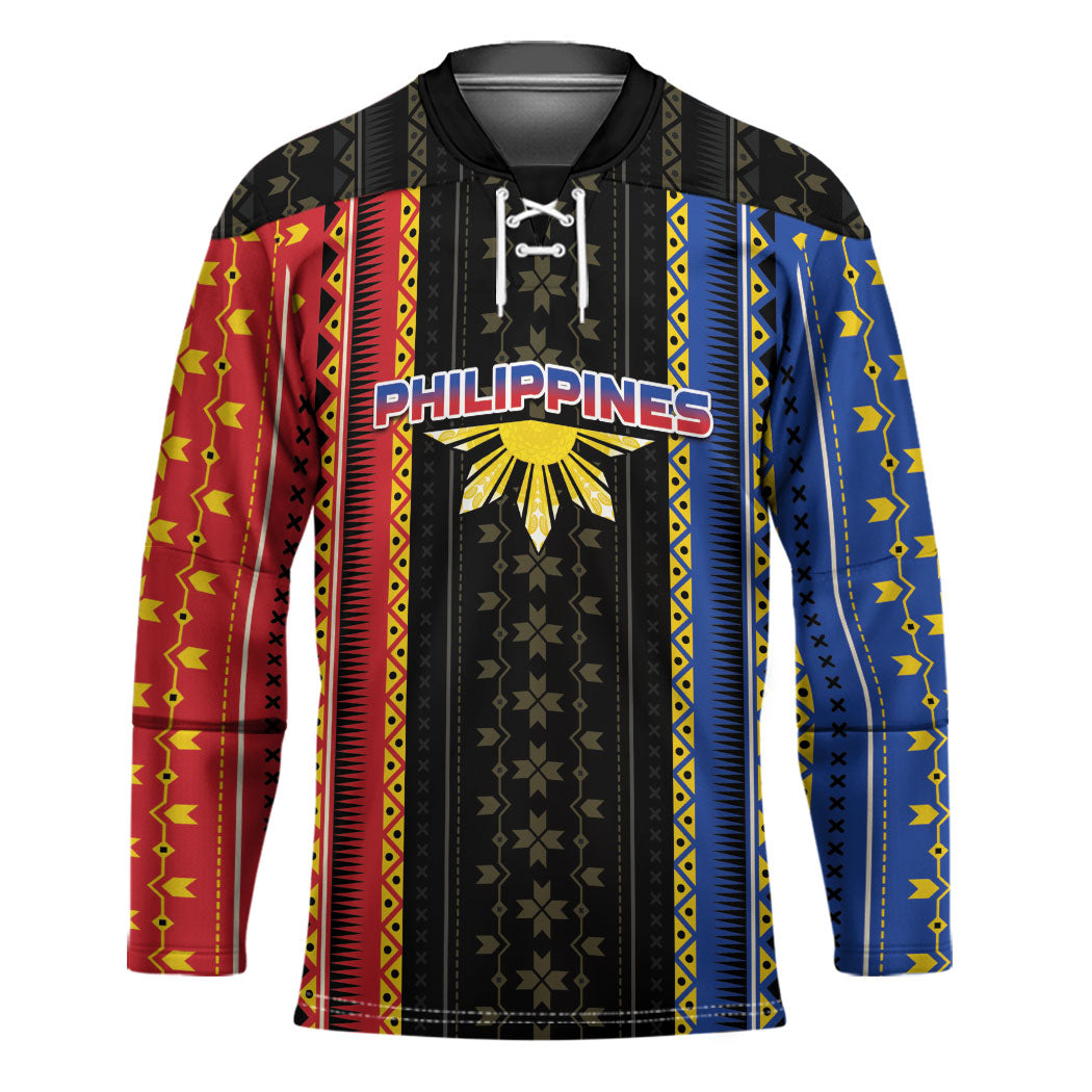 Personalised Philippines Filipinos Hockey Jersey Igorot Tribal Inspiration Pattern Style