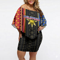 Personalised Philippines Filipinos Off Shoulder Short Dress Igorot Tribal Inspiration Pattern Style