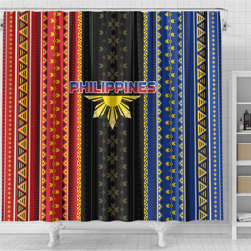 Philippines Filipinos Shower Curtain Igorot Tribal Inspiration Pattern Style