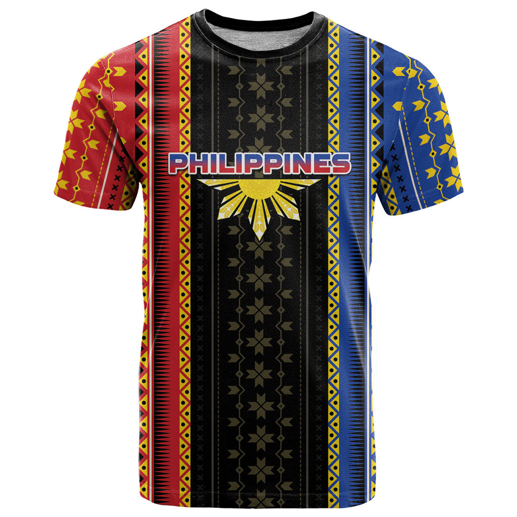 Personalised Philippines Filipinos T Shirt Igorot Tribal Inspiration Pattern Style LT05 Black - Polynesian Pride