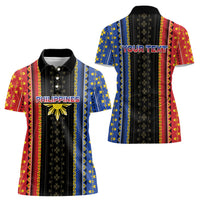 Personalised Philippines Filipinos Women Polo Shirt Igorot Tribal Inspiration Pattern Style