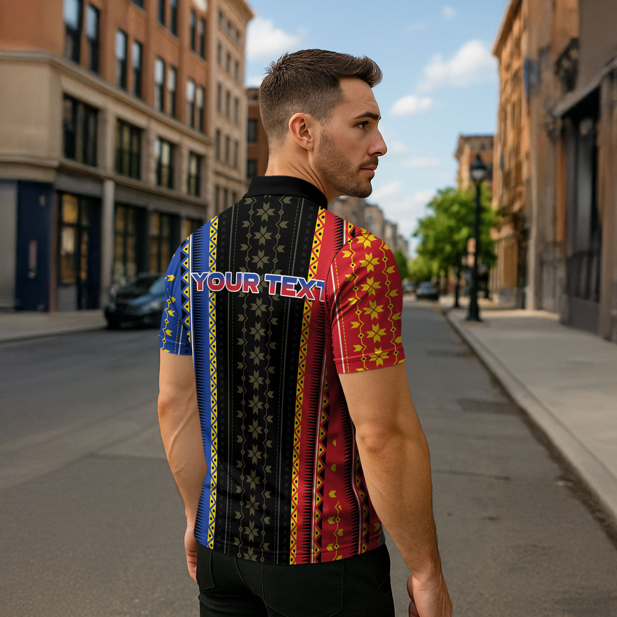Personalised Philippines Filipinos Zipper Polo Shirt Igorot Tribal Inspiration Pattern Style