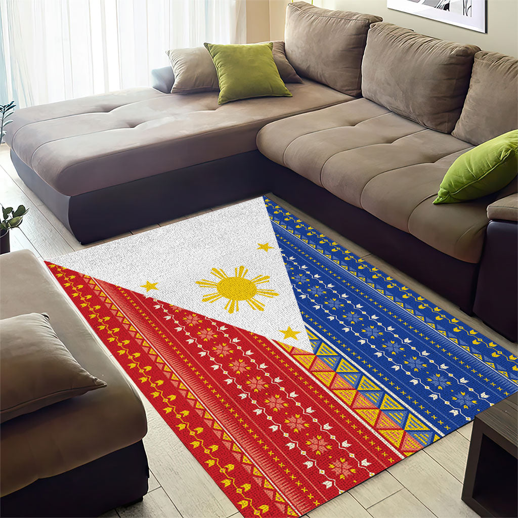 Philippines Sun Area Rug Igorot Tribal Inspiration