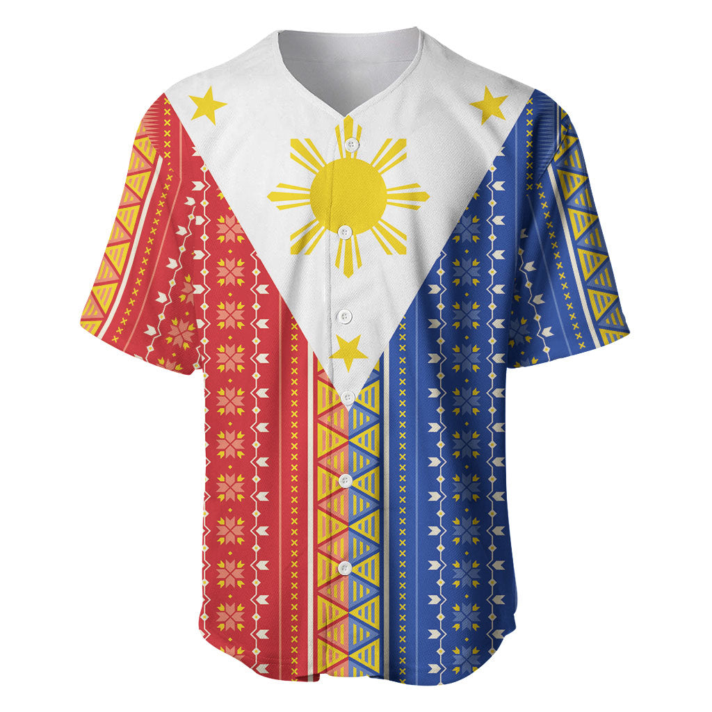 Philippines Sun Baseball Jersey Igorot Tribal Inspiration LT05 Colorful - Polynesian Pride