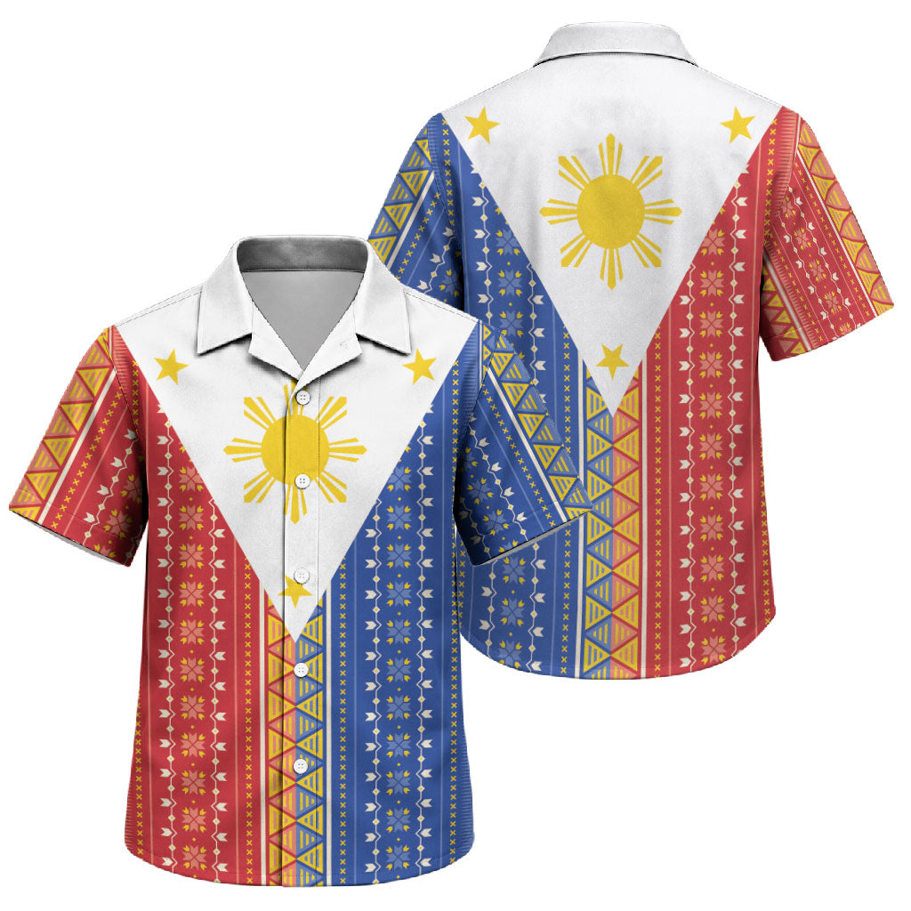 Philippines Sun Family Matching Long Sleeve Bodycon Dress and Hawaiian Shirt Igorot Tribal Inspiration