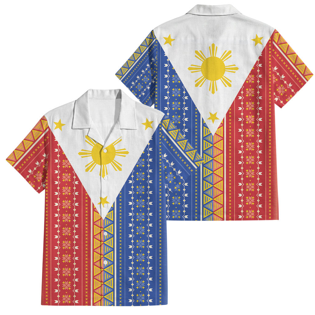 Philippines Sun Family Matching Short Sleeve Bodycon Dress and Hawaiian Shirt Igorot Tribal Inspiration
