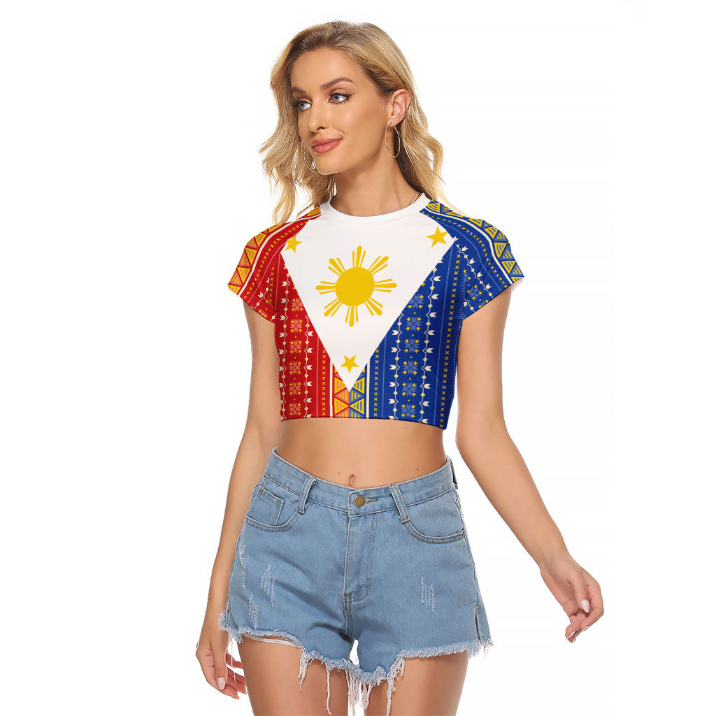 Philippines Sun Raglan Cropped T Shirt Igorot Tribal Inspiration