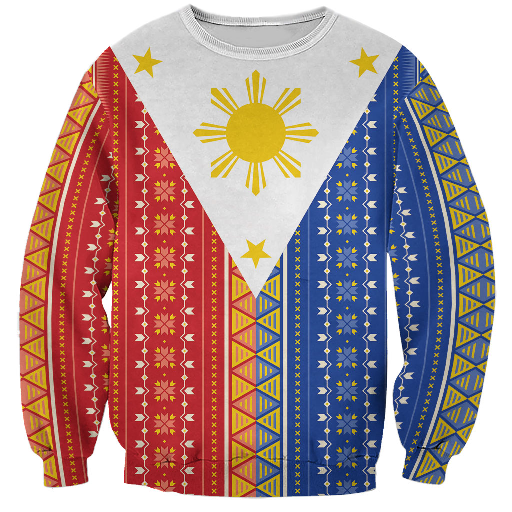 Philippines Sun Sweatshirt Igorot Tribal Inspiration LT05 Unisex Colorful - Polynesian Pride