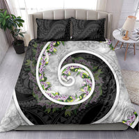 Piko Hawaii Bedding Set Polynesian Pattern With Maile Pikake Honohono Lei