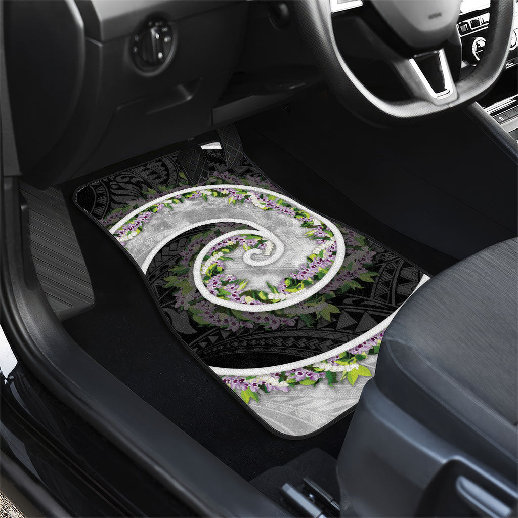 Piko Hawaii Car Mats Polynesian Pattern With Maile Pikake Honohono Lei